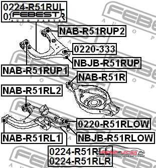 Achat de FEBEST NAB-R51RL1 Suspension, bras de liaison pas chères