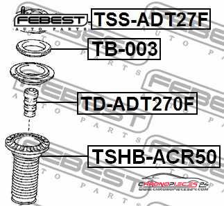 Achat de FEBEST TB-003 Appareil d'appui à balancier, coupelle de suspension pas chères