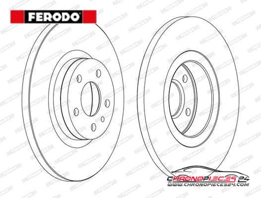 Achat de FERODO DDF1057C Disque de frein pas chères