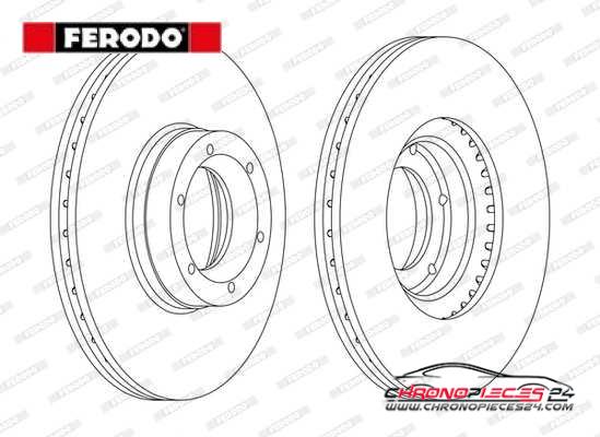 Achat de FERODO DDF1067C Disque de frein pas chères