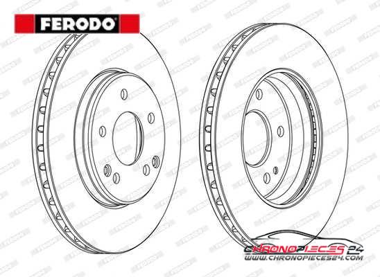 Achat de FERODO DDF1134C Disque de frein pas chères