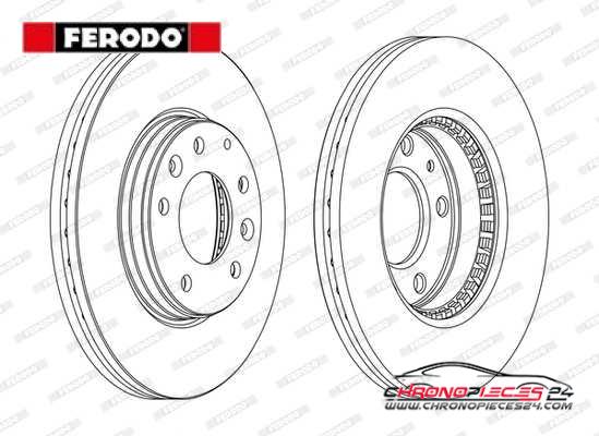 Achat de FERODO DDF1210C Disque de frein pas chères