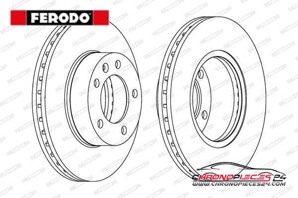 Achat de FERODO DDF1217C-1 Disque de frein pas chères