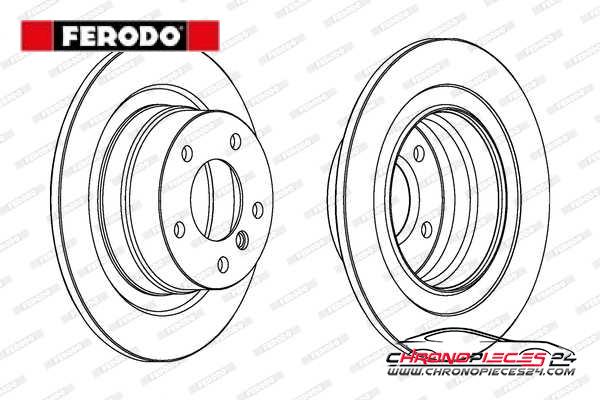 Achat de FERODO DDF1230C Disque de frein pas chères