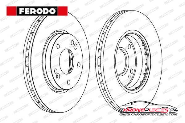 Achat de FERODO DDF1239 Disque de frein pas chères