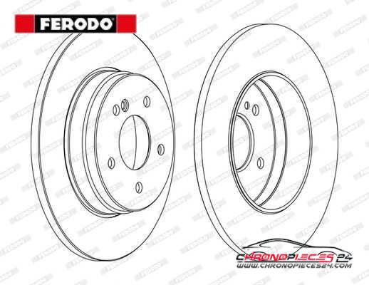 Achat de FERODO DDF1251C Disque de frein pas chères