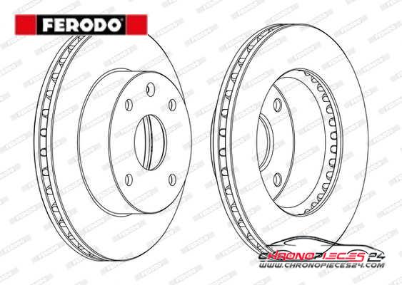 Achat de FERODO DDF1257C Disque de frein pas chères