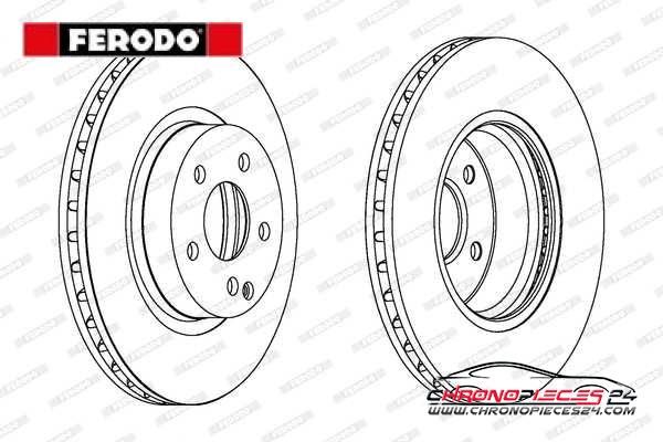 Achat de FERODO DDF1263C Disque de frein pas chères
