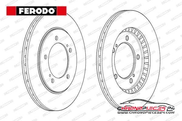 Achat de FERODO DDF1282 Disque de frein pas chères