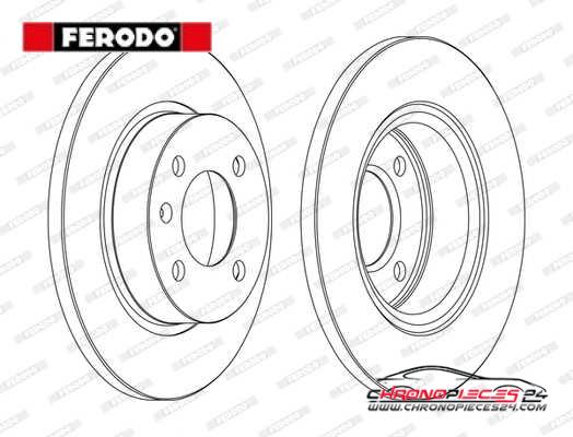 Achat de FERODO DDF1283C Disque de frein pas chères