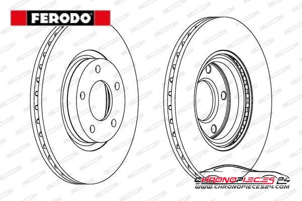 Achat de FERODO DDF1312C Disque de frein pas chères