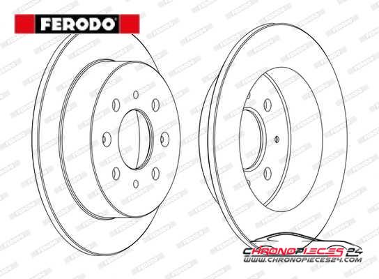 Achat de FERODO DDF1358C Disque de frein pas chères