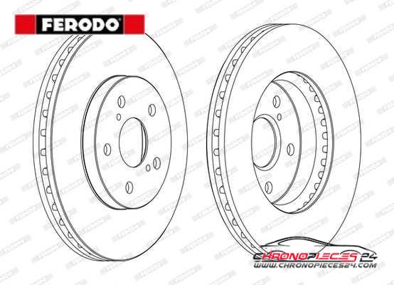Achat de FERODO DDF1446C Disque de frein pas chères
