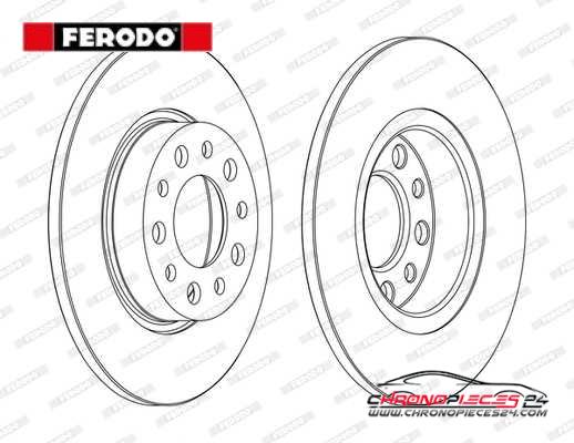 Achat de FERODO DDF1450C Disque de frein pas chères