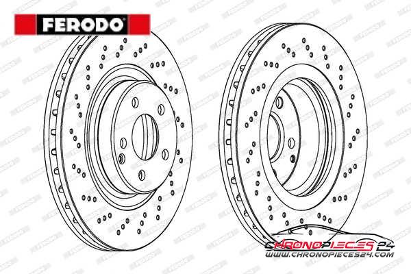 Achat de FERODO DDF1458C-1 Disque de frein pas chères