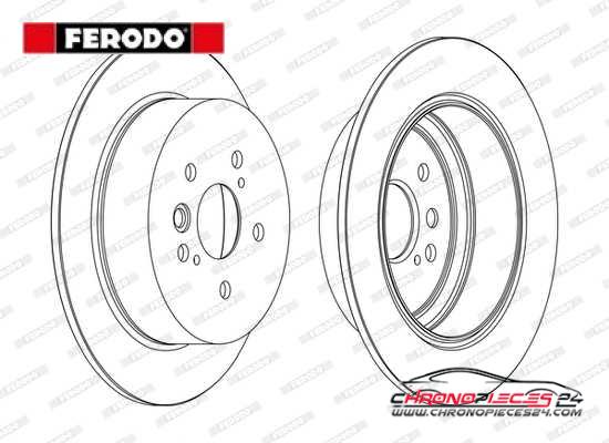 Achat de FERODO DDF1486C Disque de frein pas chères