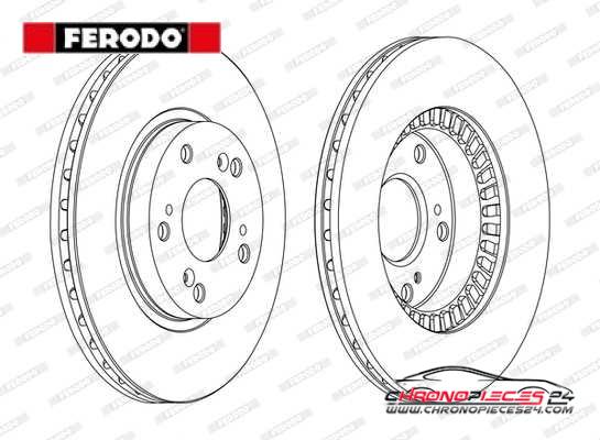 Achat de FERODO DDF1496C Disque de frein pas chères