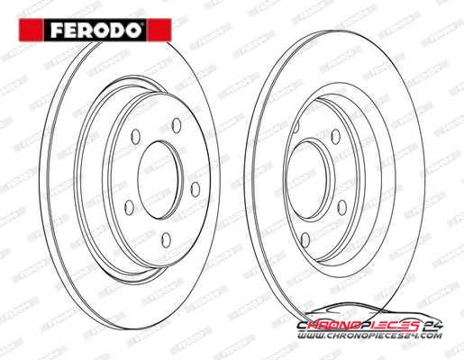 Achat de FERODO DDF1546C Disque de frein pas chères