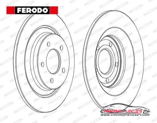 Achat de FERODO DDF1547C Disque de frein pas chères