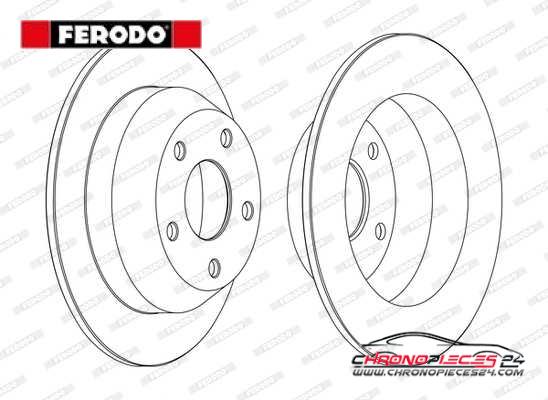 Achat de FERODO DDF1553C Disque de frein pas chères