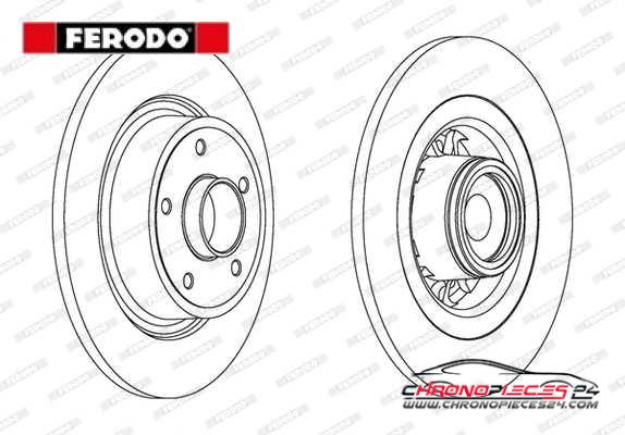 Achat de FERODO DDF1569-1 Disque de frein pas chères