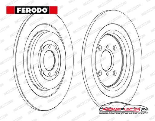 Achat de FERODO DDF1588C Disque de frein pas chères