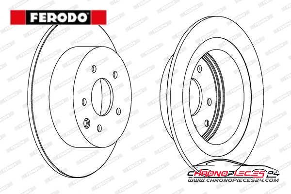Achat de FERODO DDF1590C Disque de frein pas chères