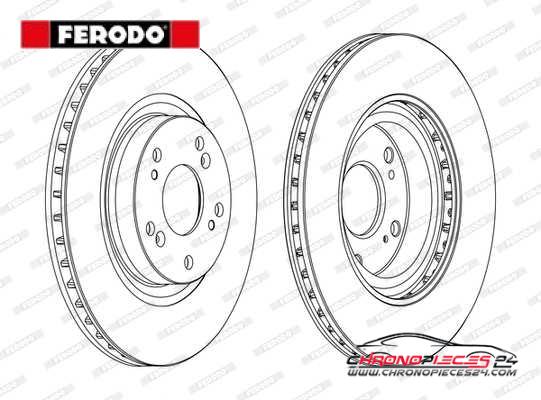 Achat de FERODO DDF1596C Disque de frein pas chères
