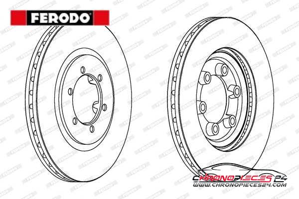 Achat de FERODO DDF1605 Disque de frein pas chères