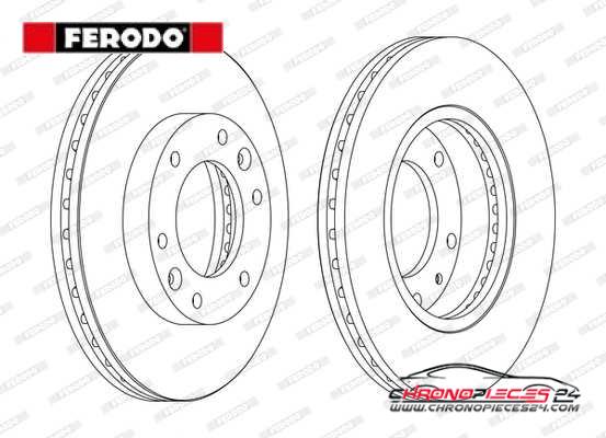 Achat de FERODO DDF1612C Disque de frein pas chères