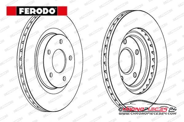 Achat de FERODO DDF1624C Disque de frein pas chères