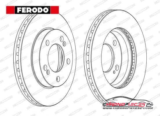 Achat de FERODO DDF1627C Disque de frein pas chères