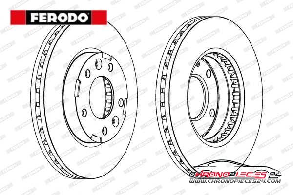 Achat de FERODO DDF1629 Disque de frein pas chères