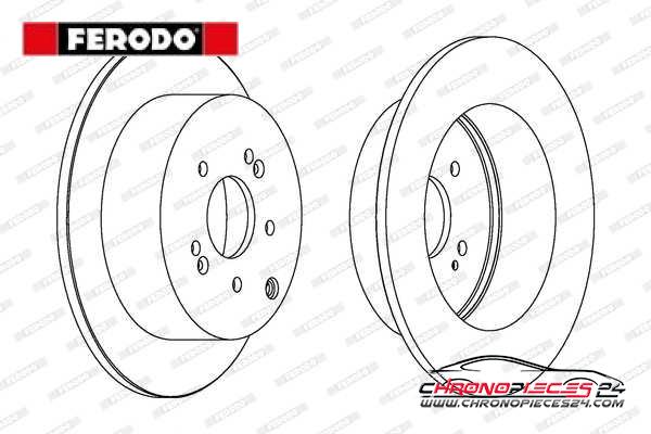 Achat de FERODO DDF1671C Disque de frein pas chères