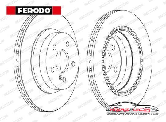 Achat de FERODO DDF1672C Disque de frein pas chères