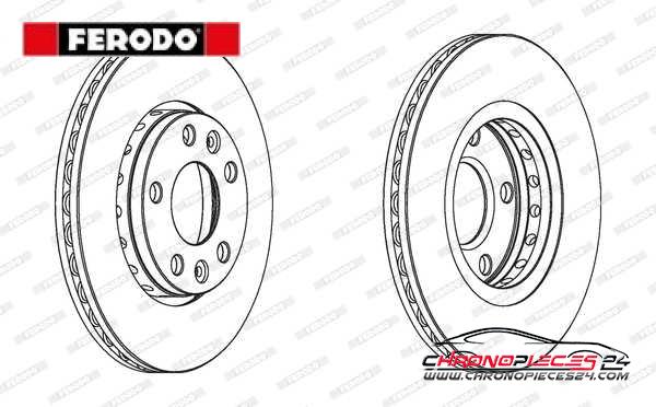 Achat de FERODO DDF1728C Disque de frein pas chères