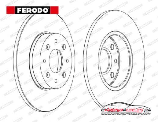 Achat de FERODO DDF1741C Disque de frein pas chères