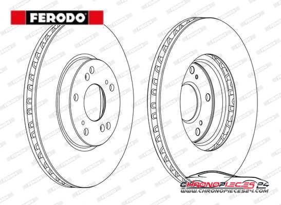 Achat de FERODO DDF1775C Disque de frein pas chères