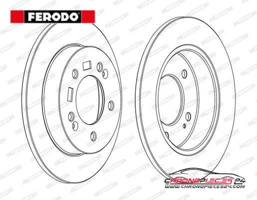 Achat de FERODO DDF1874C Disque de frein pas chères