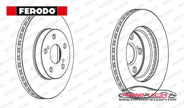 Achat de FERODO DDF1886C Disque de frein pas chères