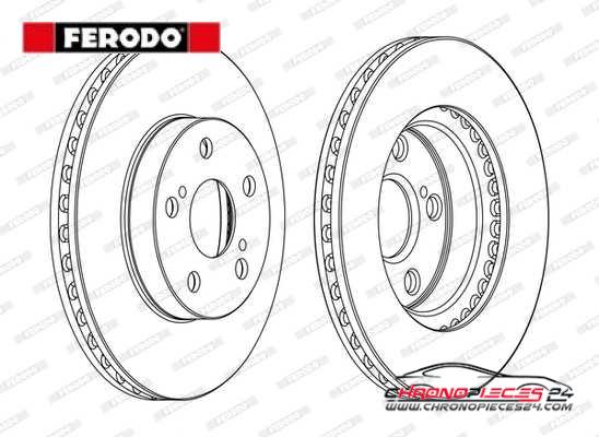 Achat de FERODO DDF1886C Disque de frein pas chères