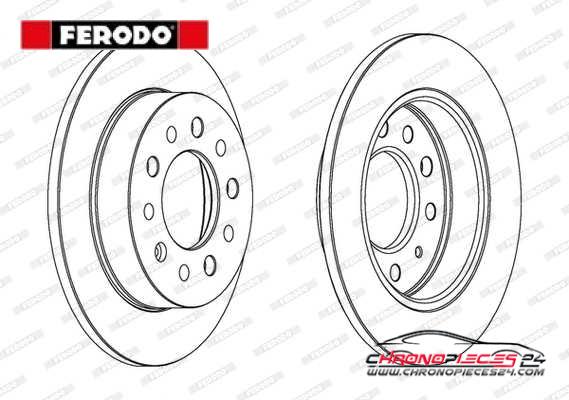 Achat de FERODO DDF1955 Disque de frein pas chères