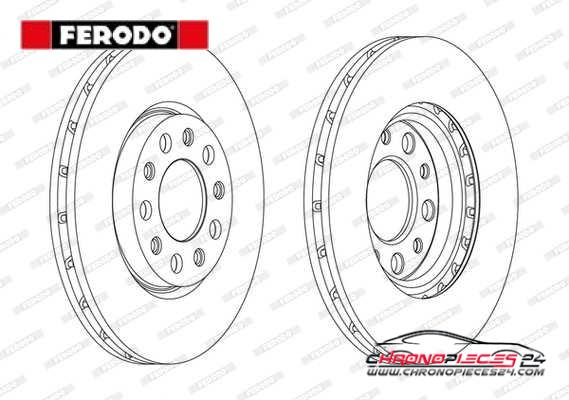 Achat de FERODO DDF1956C Disque de frein pas chères