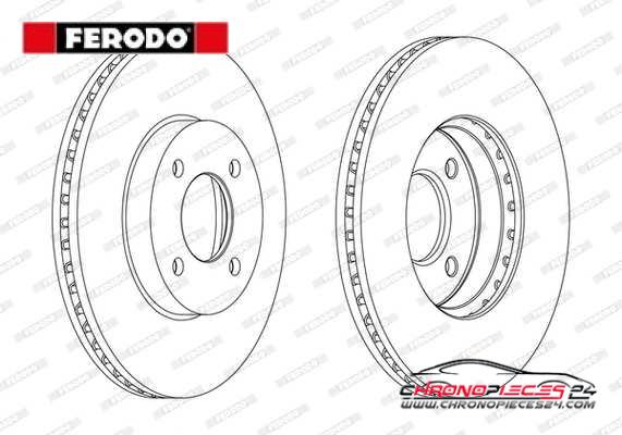 Achat de FERODO DDF2068C Disque de frein pas chères