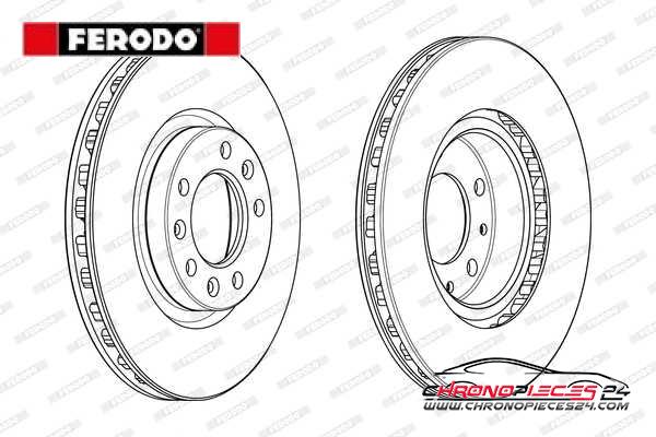 Achat de FERODO DDF2401C-1 Disque de frein pas chères