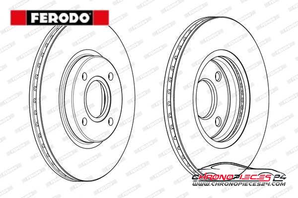 Achat de FERODO DDF2461C Disque de frein pas chères