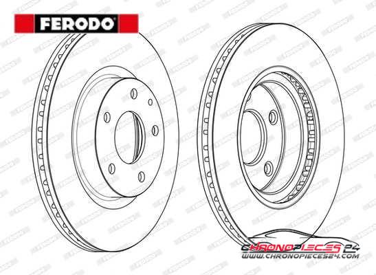 Achat de FERODO DDF2465C Disque de frein pas chères