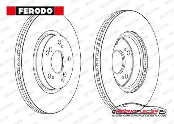 Achat de FERODO DDF2473C Disque de frein pas chères