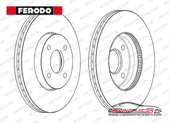 Achat de FERODO DDF2548C Disque de frein pas chères