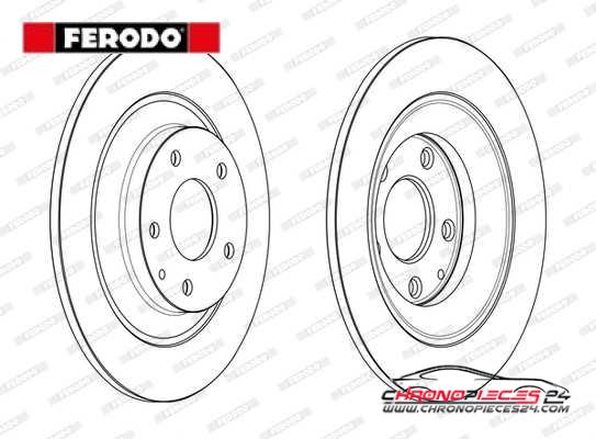 Achat de FERODO DDF2609C Disque de frein pas chères